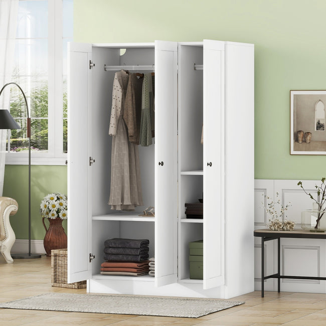 K&K Kitchen Island With Trash Can Storage Cabinet, Kitchen Cart With Drop Leaf, Spice Rack, Towel Ra
