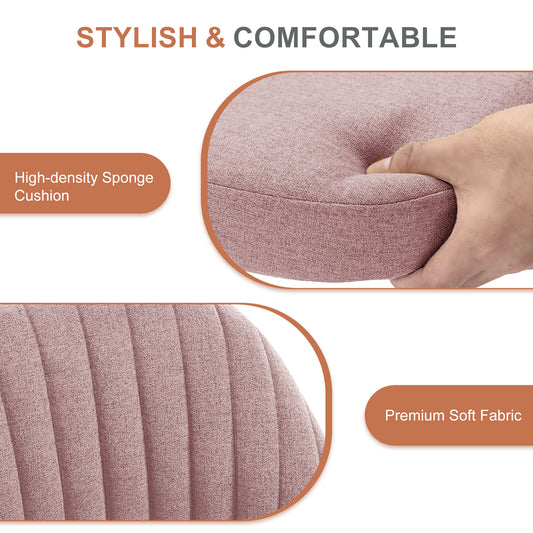 Modern Fabric Armless Adjustable Swivel Office Desk Chairs With Wheels