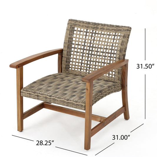 HAMPTON WOOD WICKER CLUB CHAIR