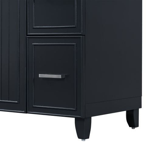 36 Bathroom Vanity Cabinet With Sink Top Combo Set , Black ,Single Sink,Shaker Cabinet With Soft Closing Door And 3 Drawers