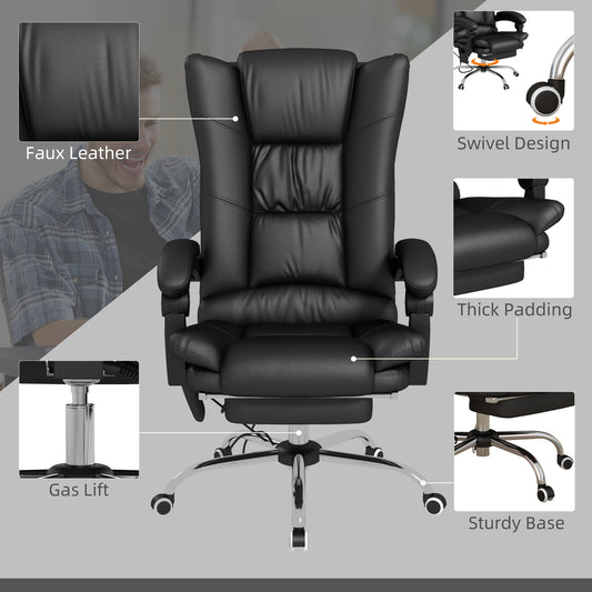 PU Leather Executive Massage Office Chair with 4 Vibration