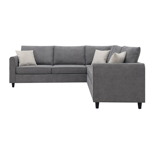 New 91 91 Modern L-Shape Sectional Sofa Upholstered Living Room Couch