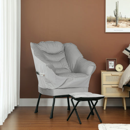 Lazy Chair and Ottoman Set