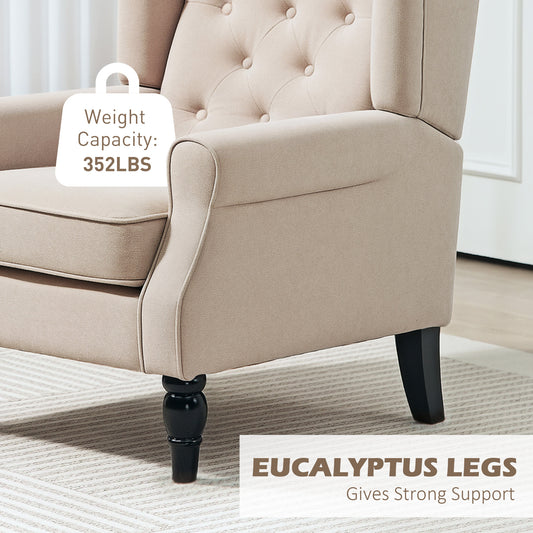 Tufted Club Accent Chair with Legs
