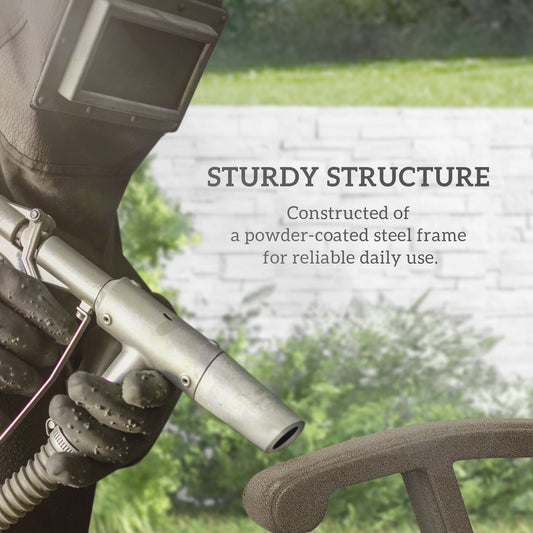 Outdoor Glider Chair Patio Glider Swing Chair With Mesh Seat, Steel Frame For Backyard, Garden, Porch, Blue