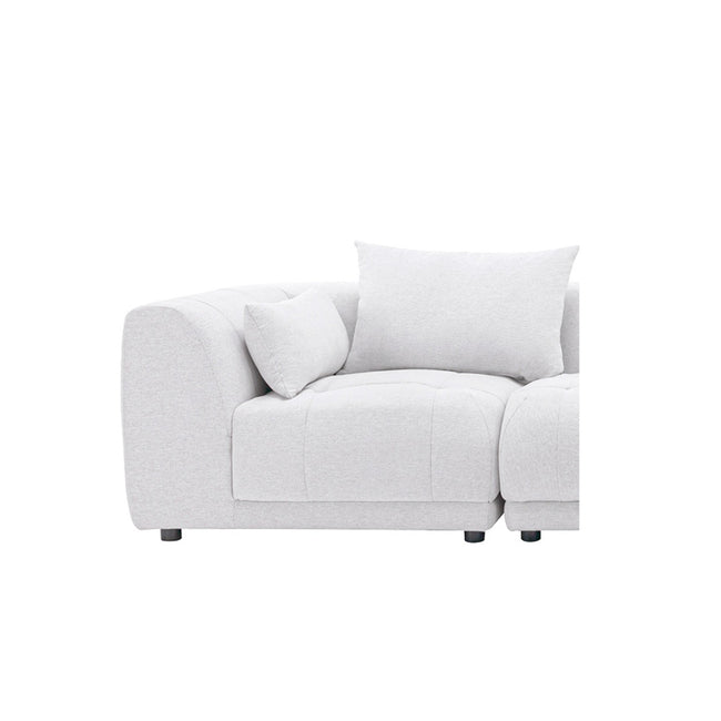 144 Sectional Couch Sofa With Ottoman,Soft Sofa Set With Ottoman For Home- Beige, Part Of Corner