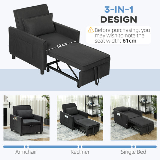 3-in-1 Convertible Chair Bed