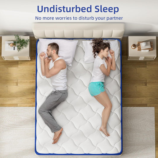 Single Bed Mattress, Single Bed Hybrid Mattress, Boxed, Medium Firm Memory Foam And Spring Mattress, Stress Relief And Motion Isolation, Fiberglass Mattress, CertiPUR-US Certifie