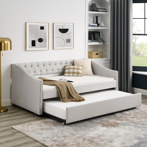 The Double Sofa Bed Has A Double Roller Upholstered Tufted Sofa Bed Unavailable Platforms- Temu