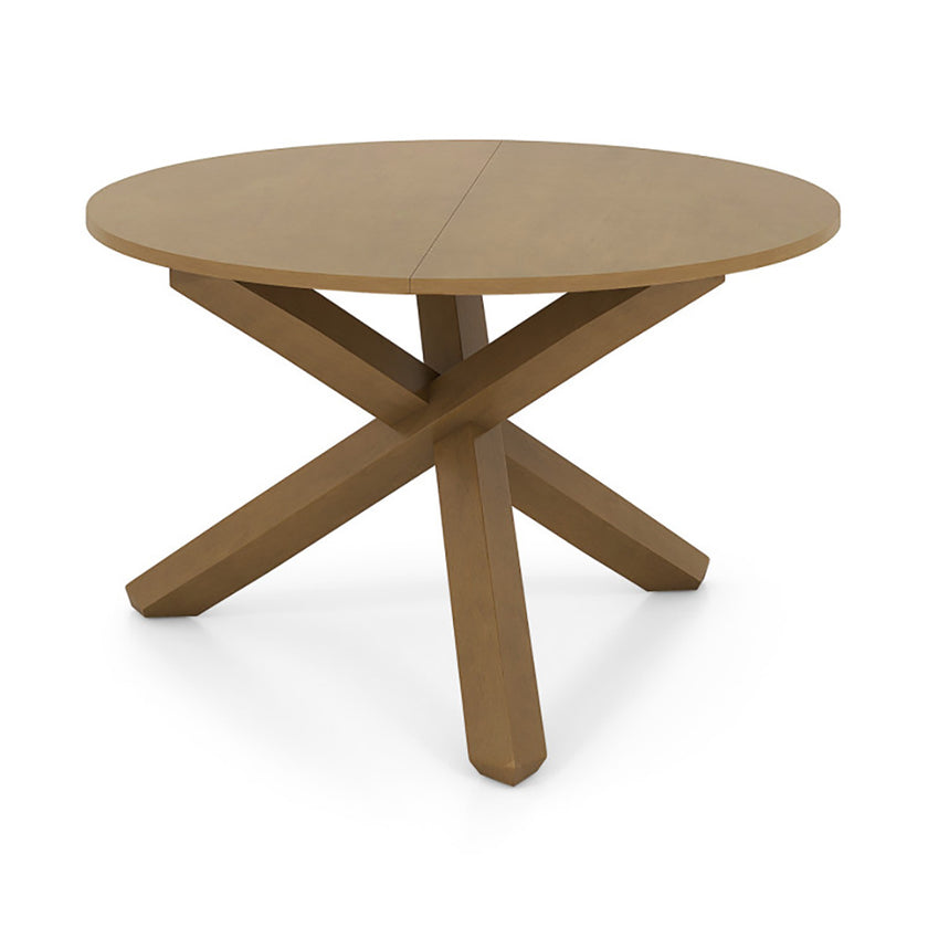 47 Inches Round Dining Table With Solid Acacia Wood Legs For 4-6 Person