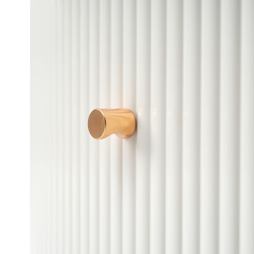 Modern Round Coffee Table With 2 Large Drawers Storage Accent Table  31.5