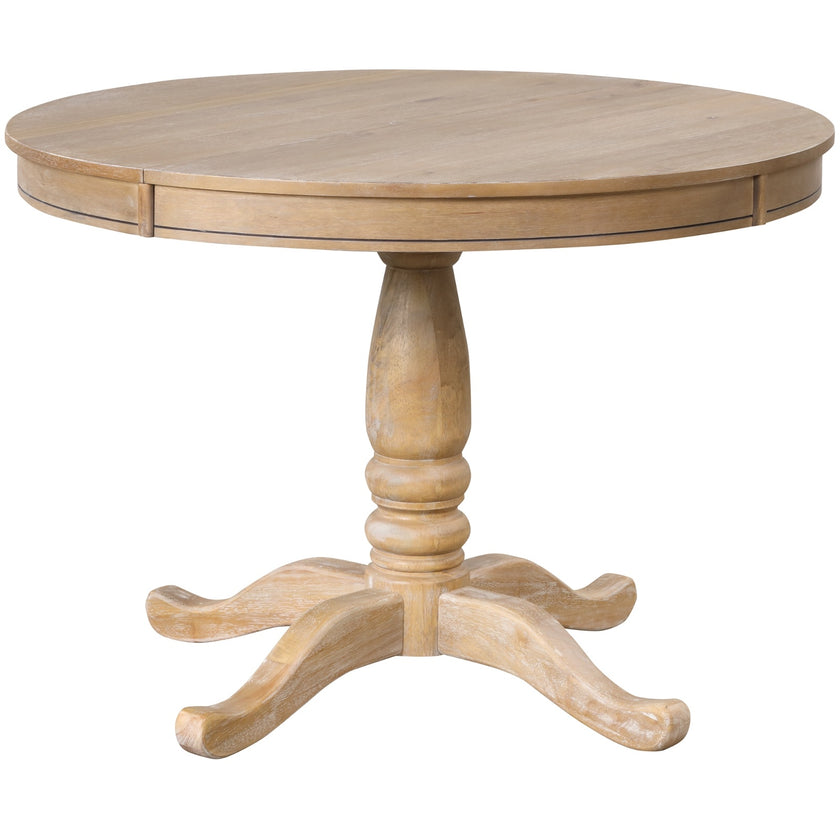 Modern Dining Table Set For 4 - Round Table & 4 Chairs, 5 Piece Kitchen Set