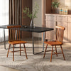 Dining Chairs Set Of 2, Farmhouse Wood Kitchen Chairs With Rubber Wood Frame, Spindle Back For Dining Room, Light Brown