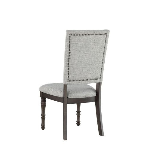 Linnett - Upholstered Back Chair Dark Brown