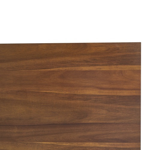 Indoor Dining Table With Metal Legs,Walnut