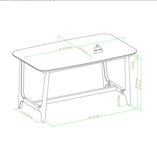 Mid-Century Modern Dining Table With Trestle Base, Black Ash Veneer