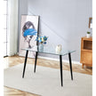 Glass Dining Table Transparent, 130  80   8MM