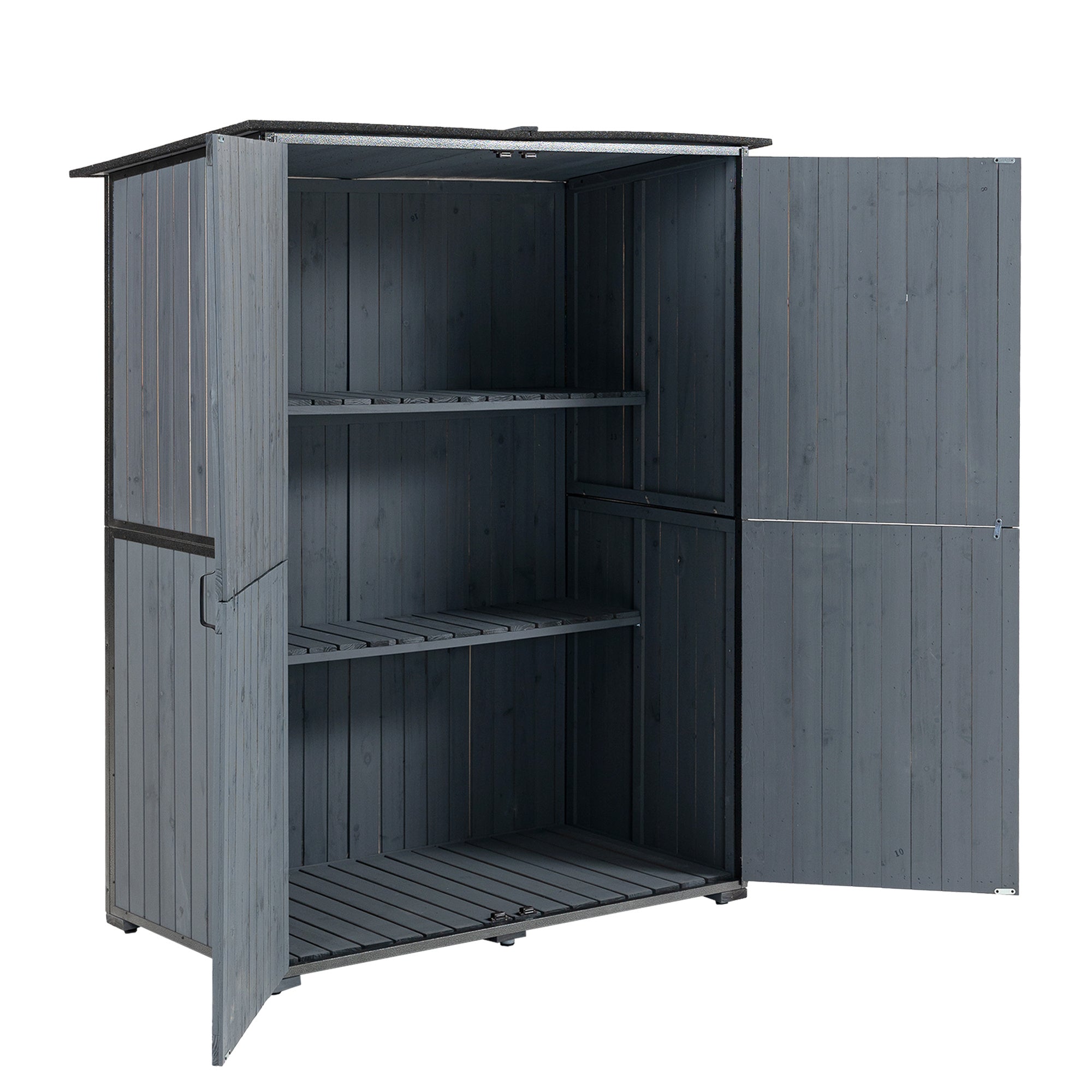 The Storage Shed Is Made Of A Sturdy Metal Frame And Durable Fir Wood, Which Is Sturdy And Durable. The Entire Frame Is Weather-resistant, Making It An Ideal Choice For Your Outdoor Living Space. The