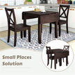 3-piece Wooden Folding Breakfast Corner Dining Table Set, Prohibited From Sale On Wayfair Platform