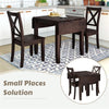 3-piece Wooden Folding Breakfast Corner Dining Table Set, Prohibited From Sale On Wayfair Platform