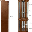 Corner Rare Cabinet With Lights, Excluding E26 Light Bulbs