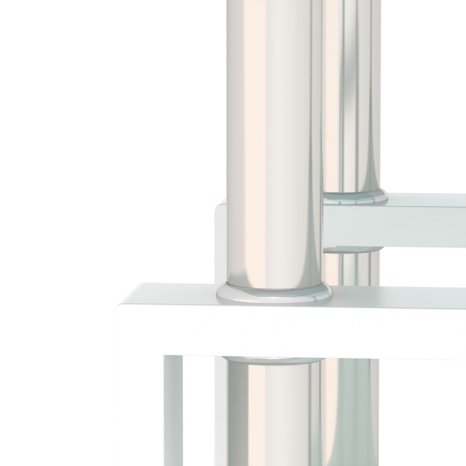 2-Pc Modern Tempered Glass Coffee Tea End Tables For Living Room