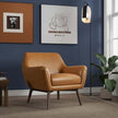 Panom Tan Leather Lounge Chair