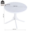 Modern White Round Plastic Table  36 Inch IndoorOutdoor Dining Table & Coffee Table, Lightweight Polypropylene All-Weather Patio Table For Garden, Courtyard, Kitchen, Camping