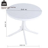 Modern White Round Plastic Table  36 Inch IndoorOutdoor Dining Table & Coffee Table, Lightweight Polypropylene All-Weather Patio Table For Garden, Courtyard, Kitchen, Camping