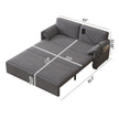 63-inch Large Folding Sofa Bed Velvet Multifunctional Double Sofa Bed, Three Modes Switch, Suitable For Sitting, Lying And Sleeping, Suitable For Living Room, Bedroom, Apartment, Office