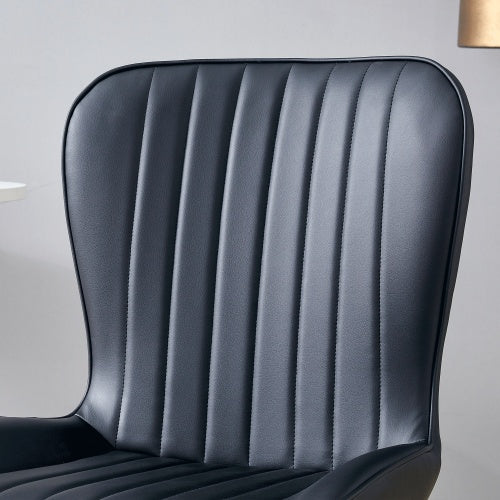 The Black Minimalist Ergonomic Dining Chair Comes In A Pack Of 4, With A Comfortable Design Of Extended And Curved Seat Cushions, Unlocking A Comfortable And Minimalist New Sitting Posture.