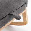 Accent Rocking Chair With Footrest High Back Rubber Wood Rocking Legs Bedroom Living Space 26.77D X 38.36W X 39.76H Inch
