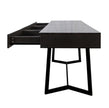 Modern Black 70.87  Computer Desk, Study & Work Desk  Y-Shaped Metal Legs
