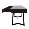 Modern Black 70.87  Computer Desk, Study & Work Desk  Y-Shaped Metal Legs