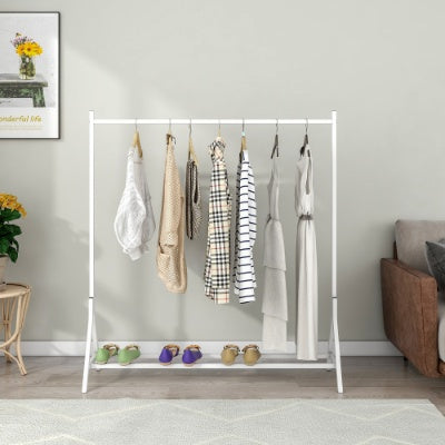 Garment Rack Freestanding Hanger Multi-functional Single Pole Bedroom Clothing Rack Bedroom