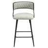 SET OF 2, 26 Counter Height Bar Stools PU Cover Kitchen Island Counter Bar Stool With Black Powder Coating Base And Footrest