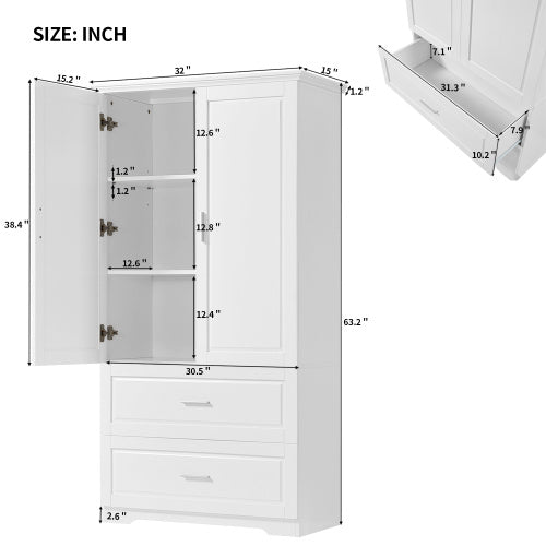 High Bathroom Storage Cabinet