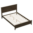 Modern Solid Wood Full Size Platform Bed With Sturdy Wooden Slats Support,No Box Spring Needed, Espresso
