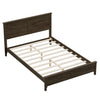 Modern Solid Wood Full Size Platform Bed With Sturdy Wooden Slats Support,No Box Spring Needed, Espresso