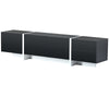Contemporary White & Black TV Stand, Unique Style Console For TVs