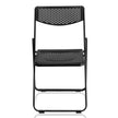 4pcs Black, Cut-out Pattern, Courtyard Plastic Folding Chair