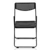 4pcs Black, Cut-out Pattern, Courtyard Plastic Folding Chair