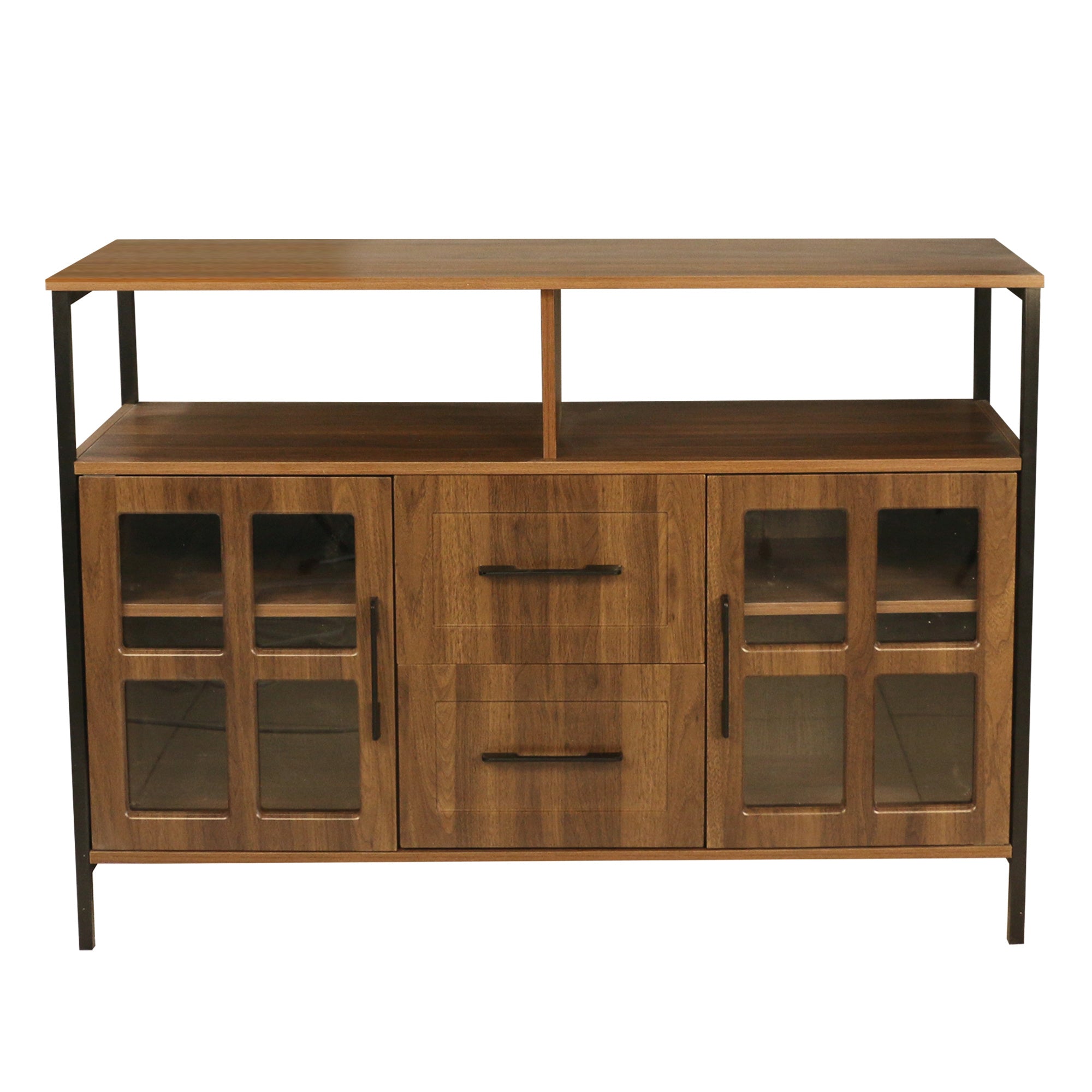 Living Room Shelves, With Two Storage Rooms, Storage Box, Modern Kitchen Utensils Cabinet, Self-service Wooden Storage Cabinet, Corridor Dining Room Transparent Glass Cabinet