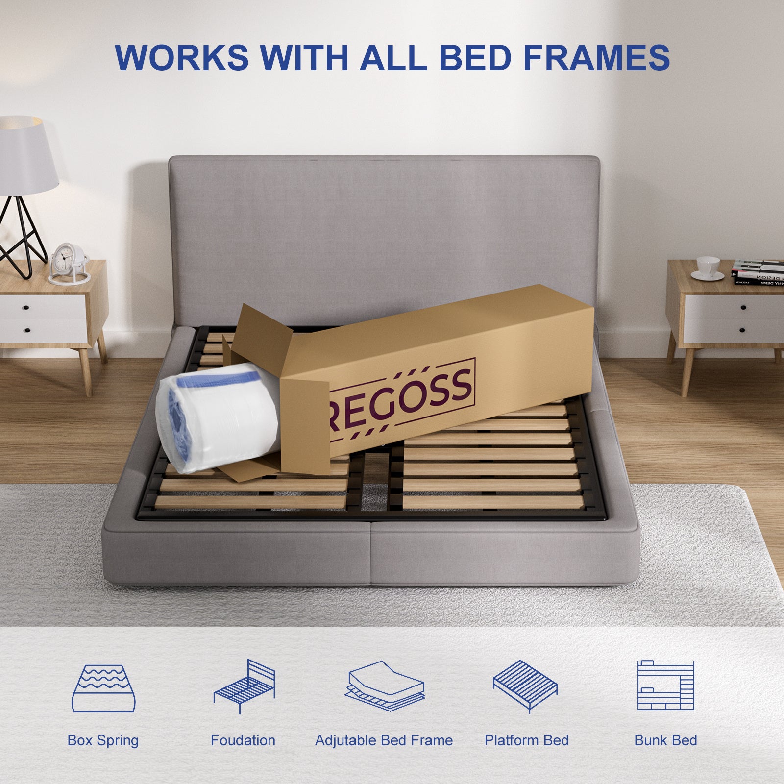 Single Bed Mattress,  Hybrid Double Bed Mattress, Single Bed Mattress With Individual Pocket Springs, Boxed Plush Foam Mattress, Medium Soft, Sports Isolation Pressure