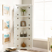 High Storage Cabinet With Door And 4 Shelves, Suitable For Living Room, Kitchen, Office, Bedroom, Bathroom, Modern Style, White