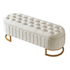 Elegant Fabric Velvet Storage Footstool
