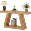 Console Table, 55-Inch Rustic Sofa Table With Storage, Industrial Wooden Entryway Table