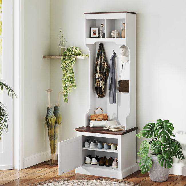3-in-1 Hall Tree with Shoe Storage