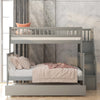 Twin Over Full Bunk Bed With Trundle And Staircase,Gray