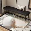 59x17 Inch Multifunctional Black Shoe Bench - Faux PU Cushion, Sturdy Metal Legs With Gold Accents.Suitable For Bedroom,Fitting Room, Storage Room, Dining Room, And Living Room,etc